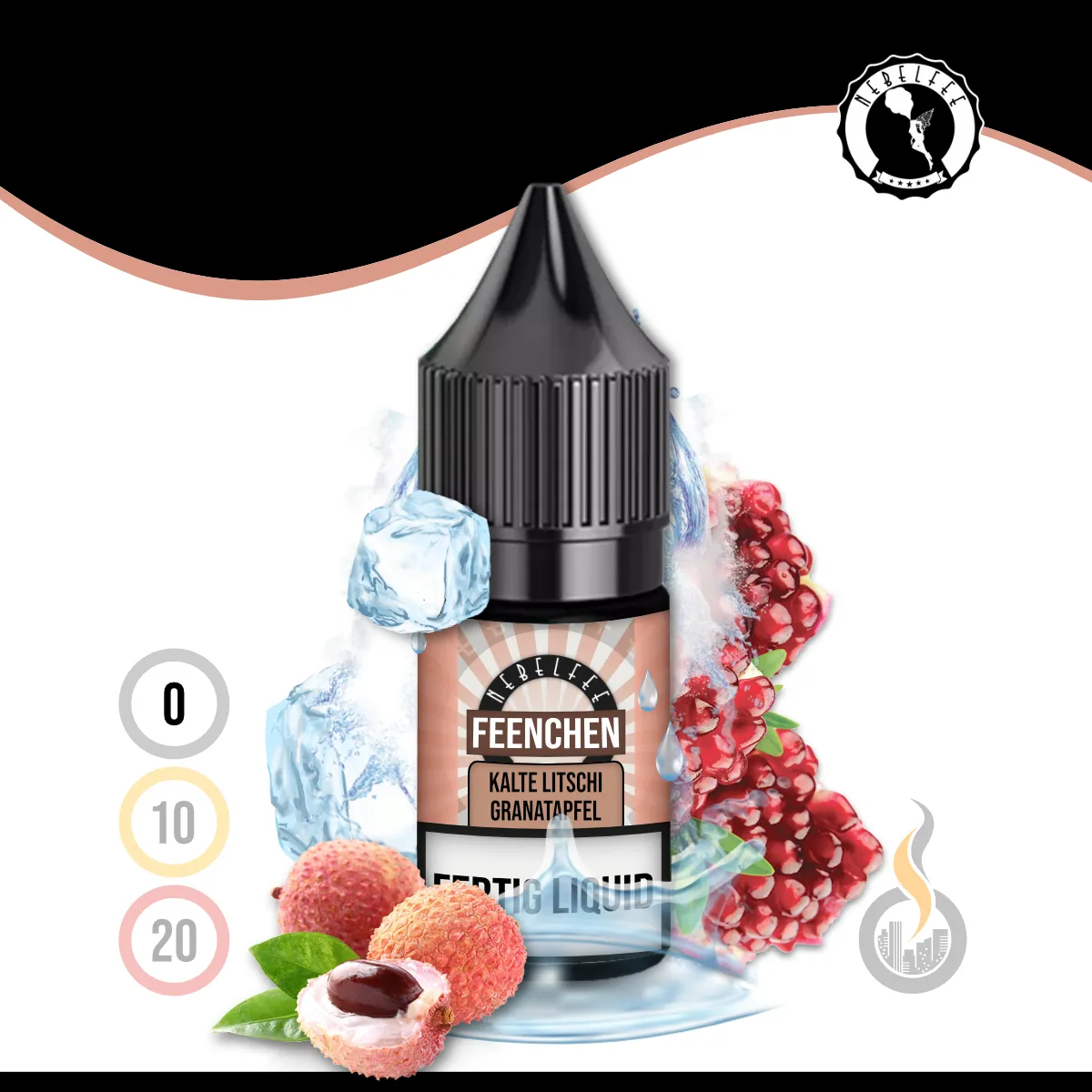 Nebelfee Kalte Litschi Granatapfel Feenchen Liquid - 10 ml SW17814 Nikotinstärke wählen: 0 mg (OHNE NIKOTIN) Bild 1