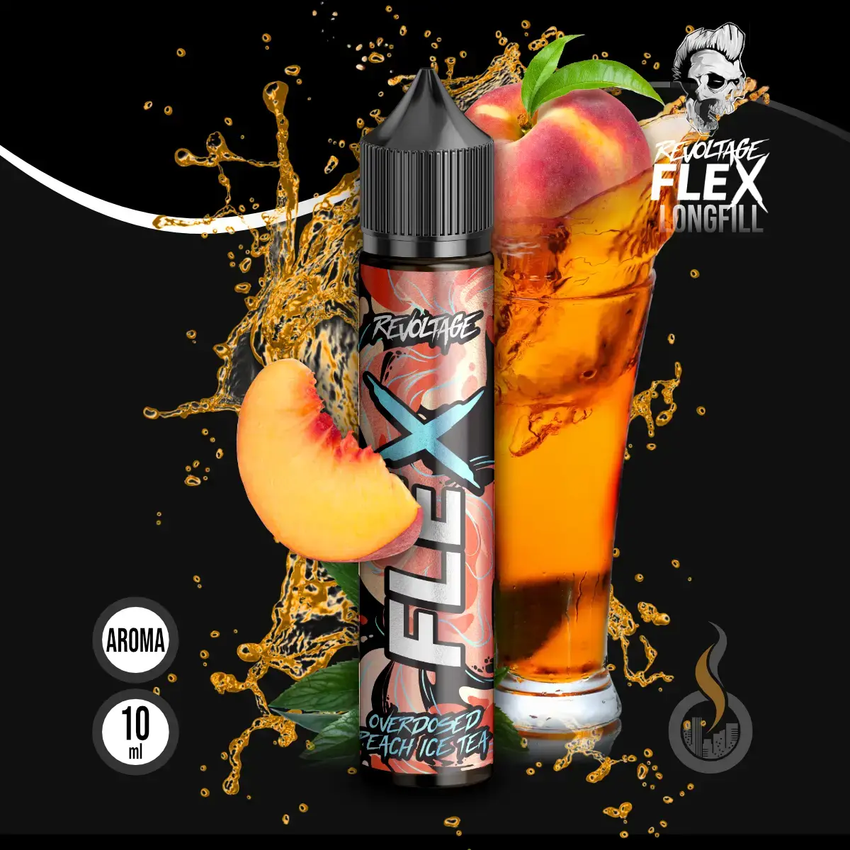REVOLTAGE FLEX Overdosed Aroma Peach Ice Tea - 10 ml SW18228 Bild 1