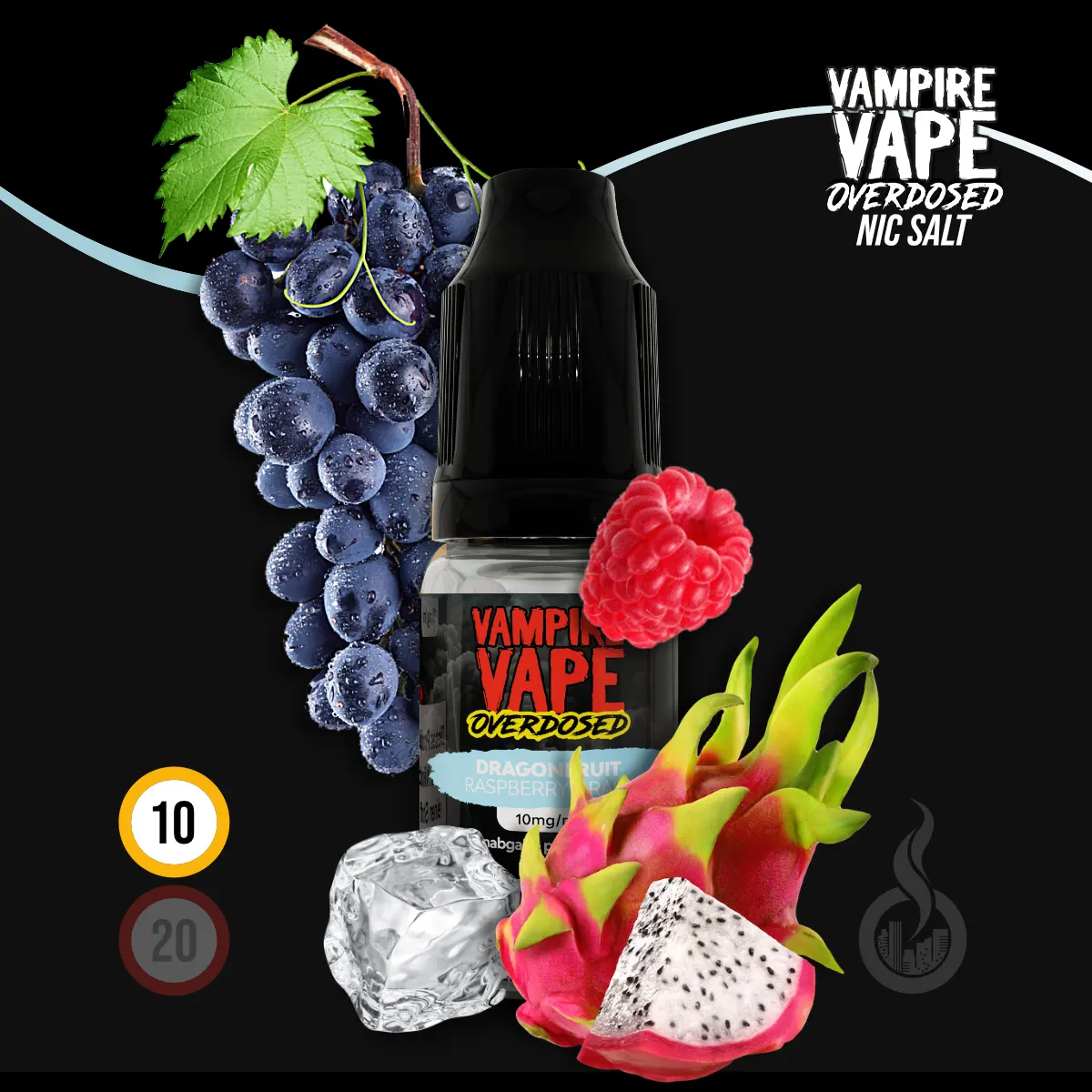 VAMPIRE VAPE Overdosed Dragonfruit Raspberry Grape Nikotinsalz Liquid - 10 ml SW18550 Nikotinstärke wählen: 10 mg (NIKOTINSALZ) Bild 1