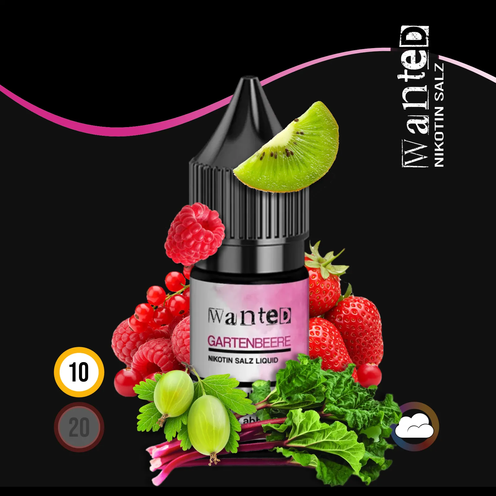 WANTED Gartenbeere Nikotinsalz-Liquid Overdosed - 10 ml