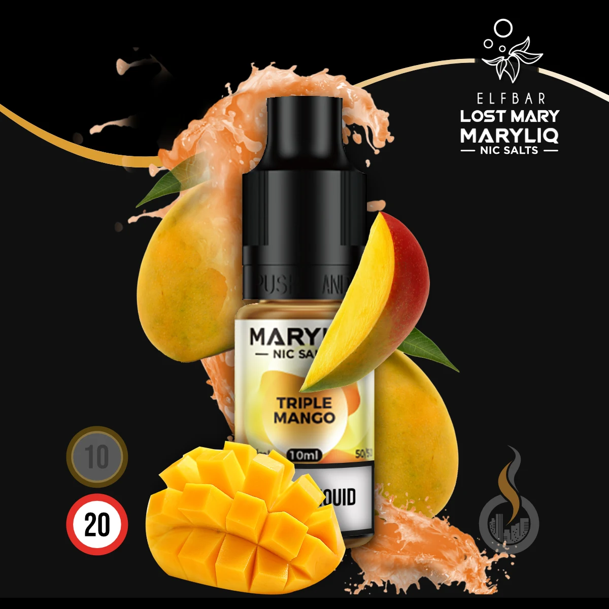 MARYLIQ by Lost Mary Nikotinsalz Liquid Triple Mango - 10 ml SW18193 Nikotinstärke wählen: 20 mg ( NIKOTINSALZ ) Bild 1