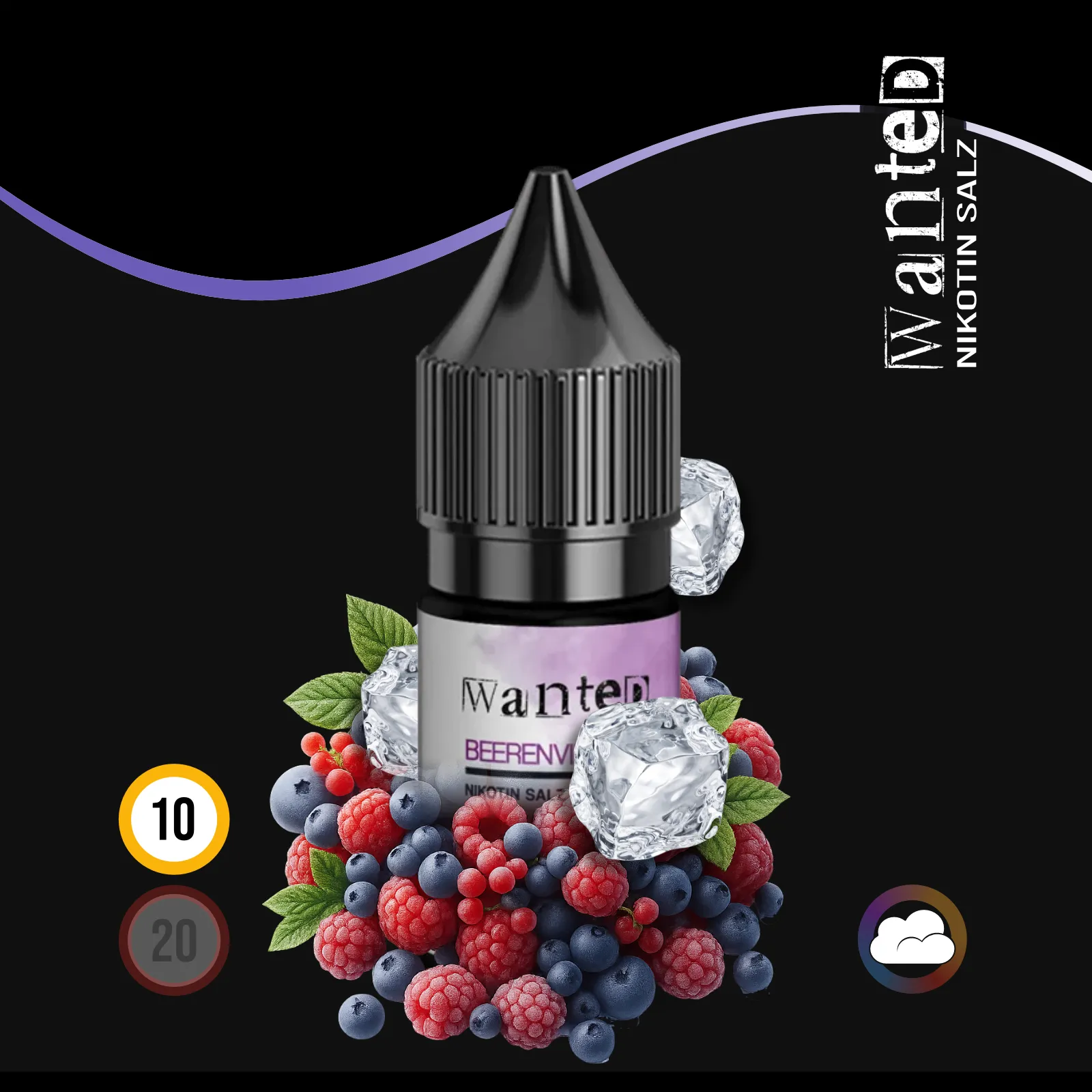 WANTED Beerenvielfalt Nikotinsalz-Liquid Overdosed - 10 ml