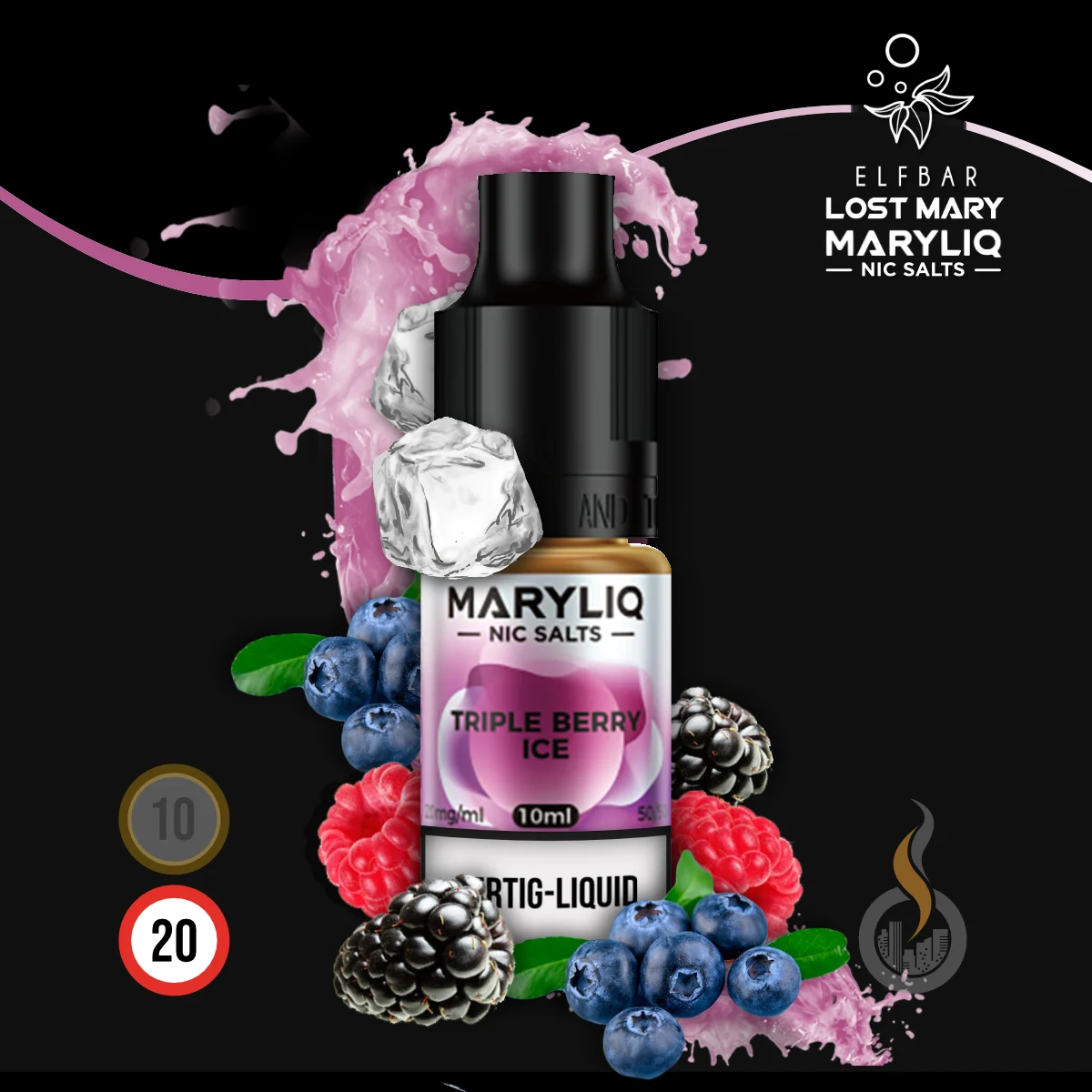 MARYLIQ by Lost Mary Nikotinsalz Liquid Triple Berry Ice - 10 ml SW18192 Nikotinstärke wählen: 20 mg ( NIKOTINSALZ ) Bild 1