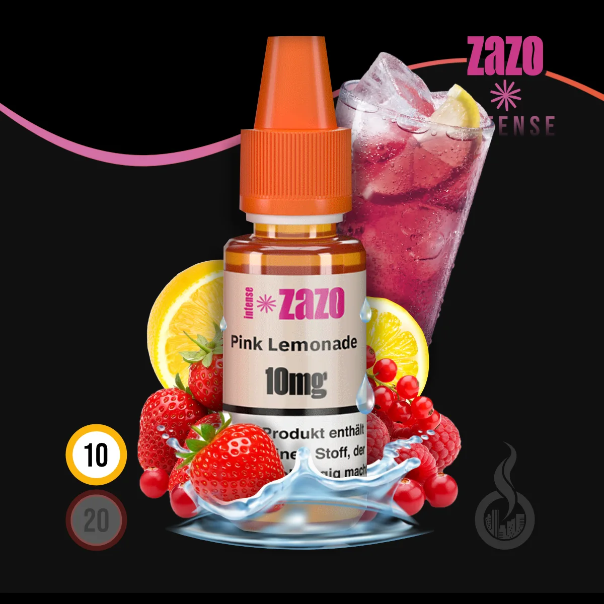 ZAZO INTENSE Pink Lemonade Nikotinsalz Liquid - 10 ml SW18472 Nikotinstärke wählen: 10 mg (NIKOTINSALZ) Bild 1