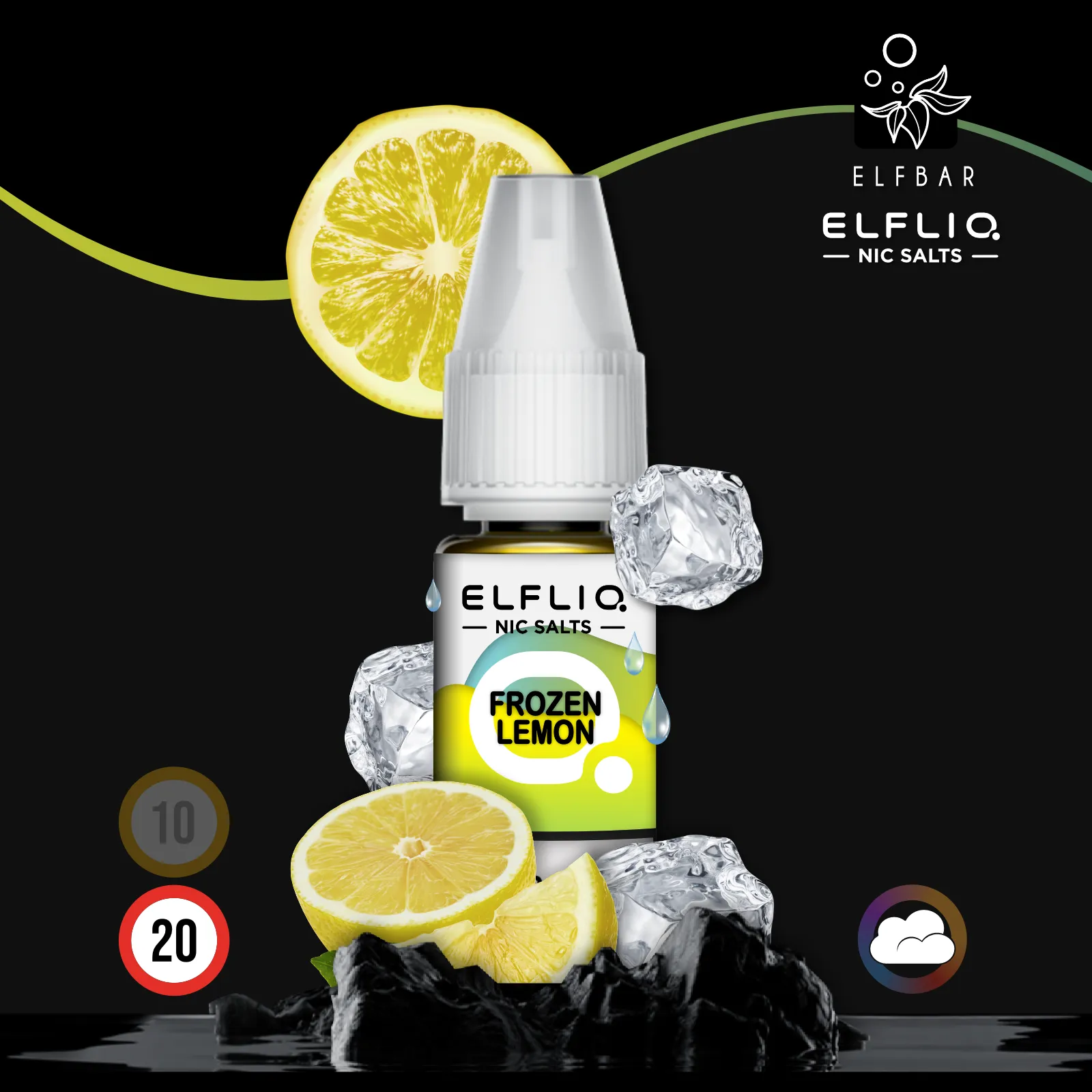 ELFLIQ by Elfbar Frozen Lemon Nikotinsalz Liquid - 10 ml