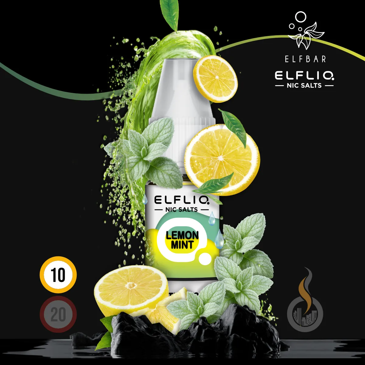 ELFLIQ by Elfbar Lemon Mint Nikotinsalz Liquid - 10 ml SW18669 Nikotinstärke wählen: 10 mg (NIKOTINSALZ) Bild 1