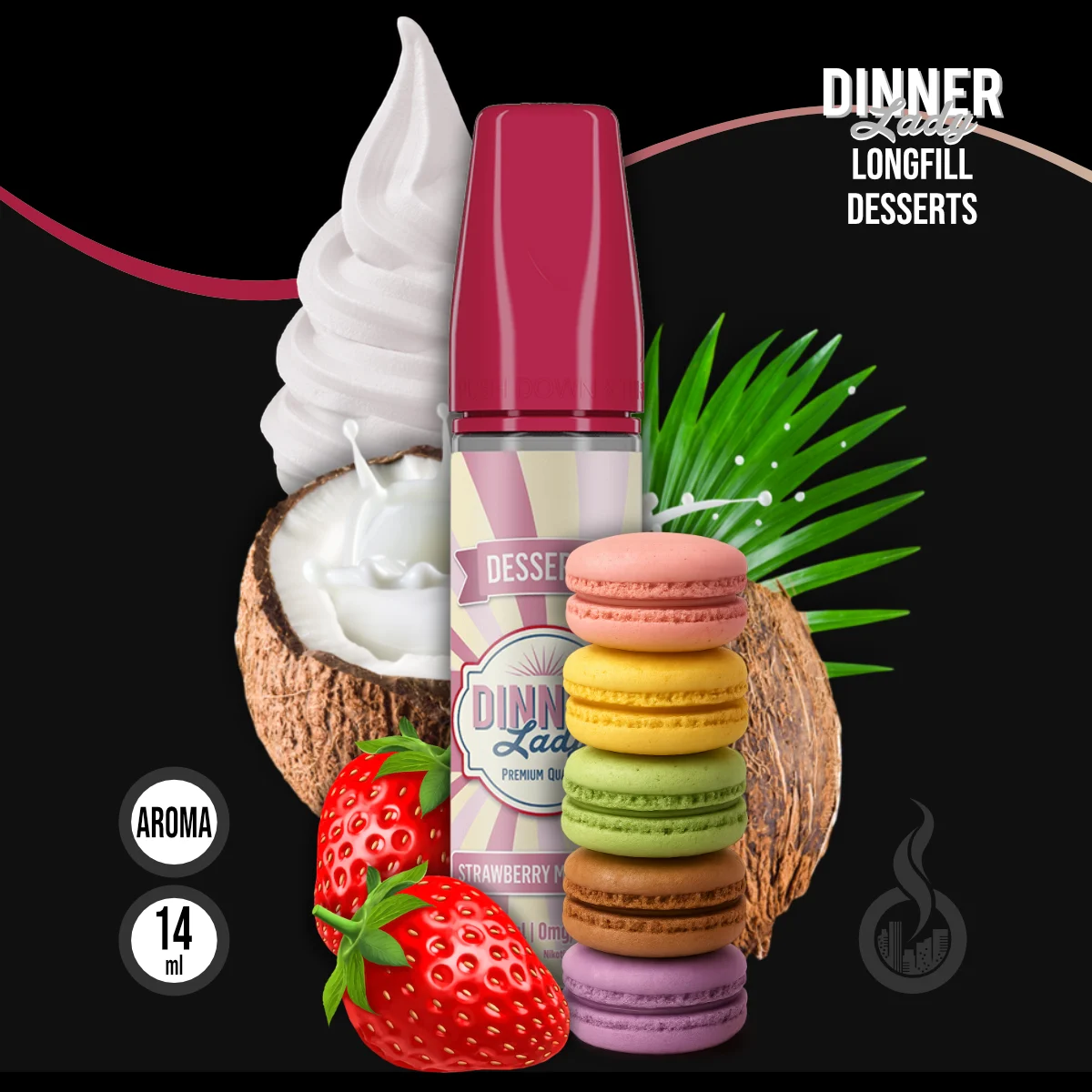 DINNER LADY DESSERT Strawberry Macaroon Aroma - 14 ml SW16664 Bild 1