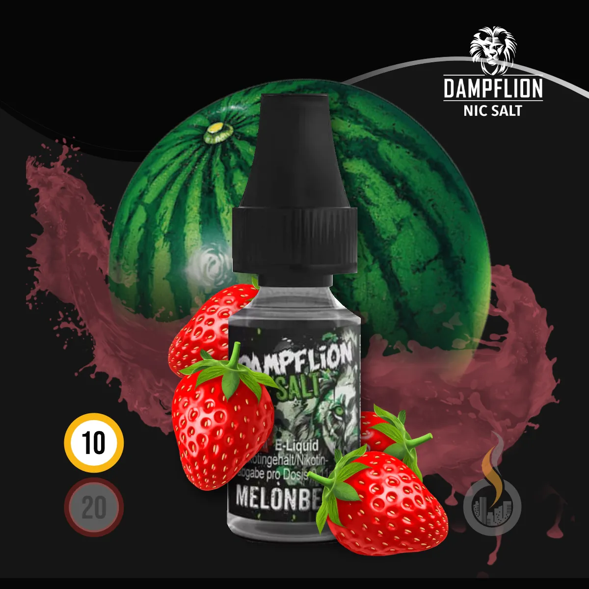DAMPFLION INTENSE Melonberry Overdosed Nic Salt Liquid SW18305 Nikotinstärke wählen: 10 mg (MEDIUM) Bild 1