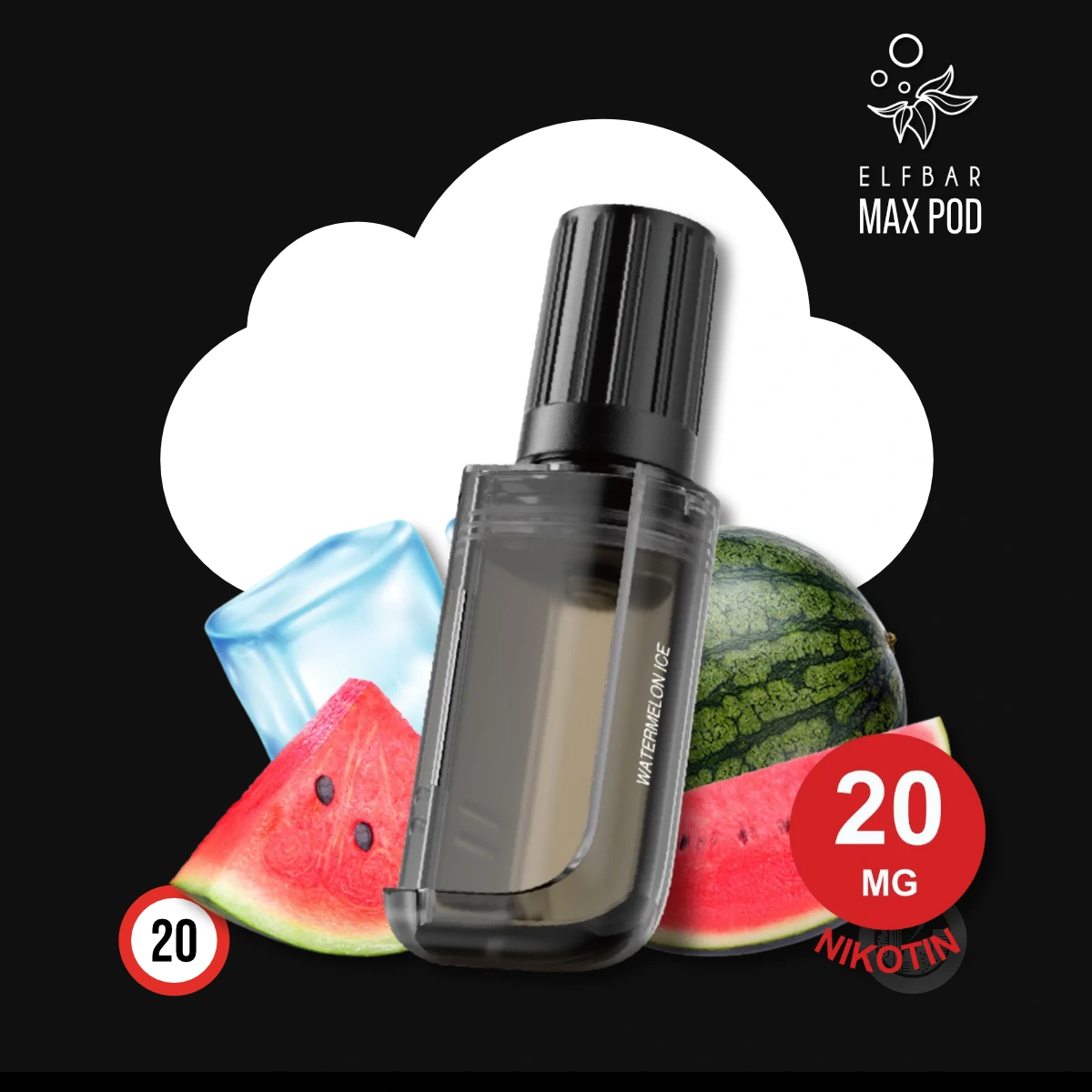 ELF BAR MAX Watermelon Ice Nachfüllbehälter Pod - 10 ml SW18522 Bild 1