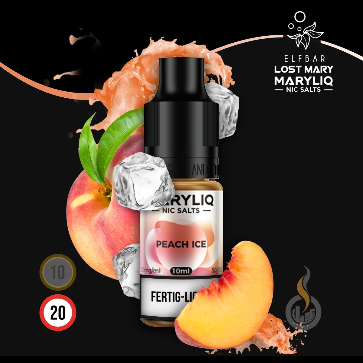 MARYLIQ by Lost Mary Nikotinsalz Liquid Peach Ice - 10 ml SW18186 Nikotinstärke wählen: 20 mg ( NIKOTINSALZ ) Bild 1