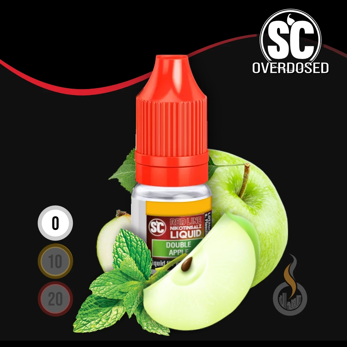 SC Red Line Double Apple Nikotinsalz Liquid - 10 ml SW18103 Nikotinstärke wählen: 0 mg (OHNE NIKOTIN) Bild 1