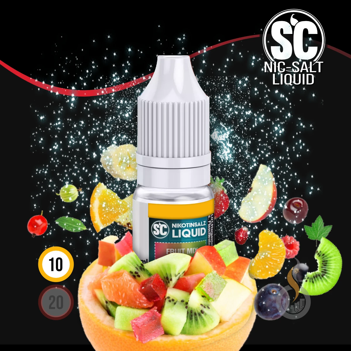 SC Fruit Mix Soda Nikotinsalz Liquid - 10 ml SW18096 Nikotinstärke wählen: 10 mg (NIKOTINSALZ) Bild 1
