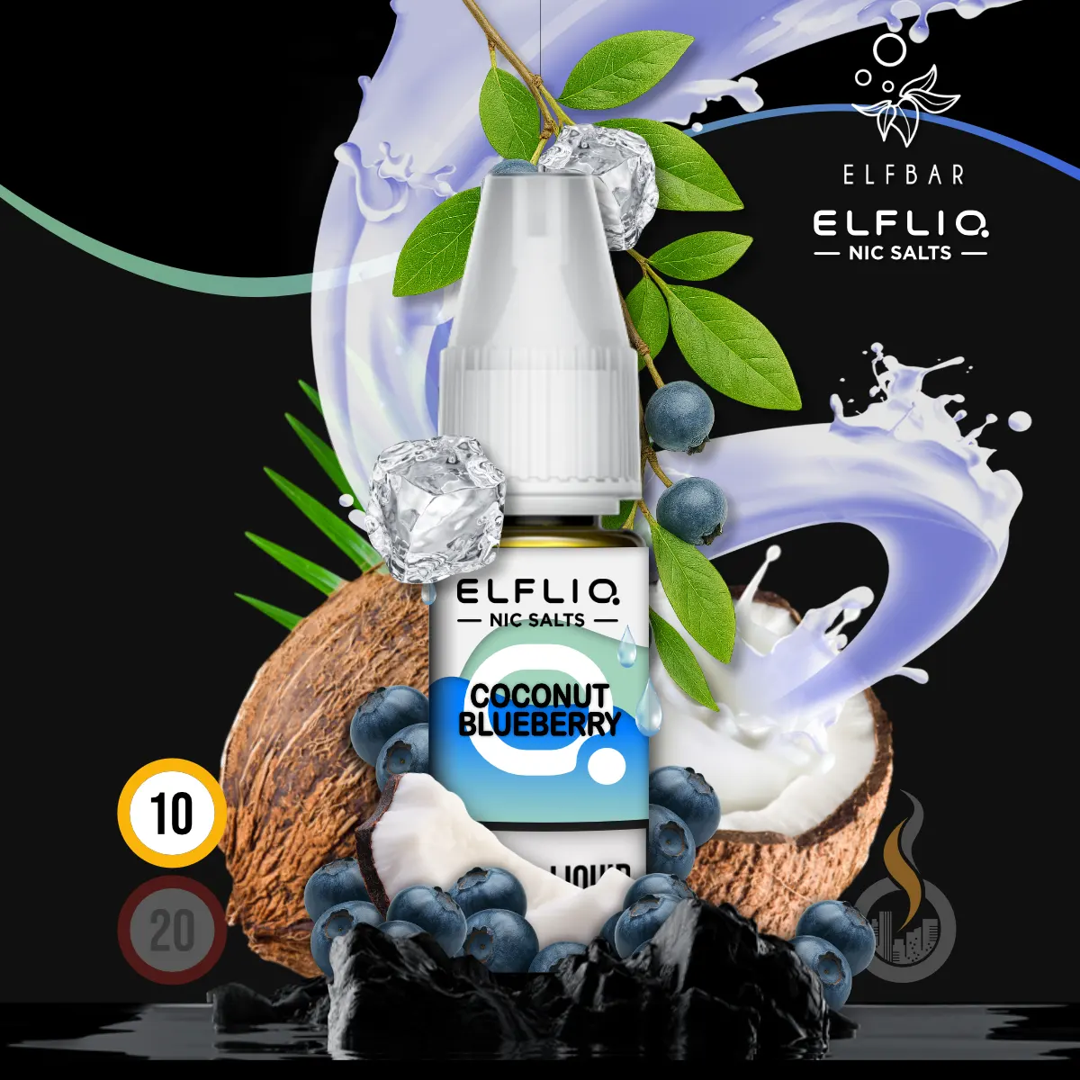 ELFLIQ by Elfbar Coconut Blueberry Nikotinsalz Liquid - 10 ml SW18671 Nikotinstärke wählen: 10 mg (NIKOTINSALZ) Bild 1