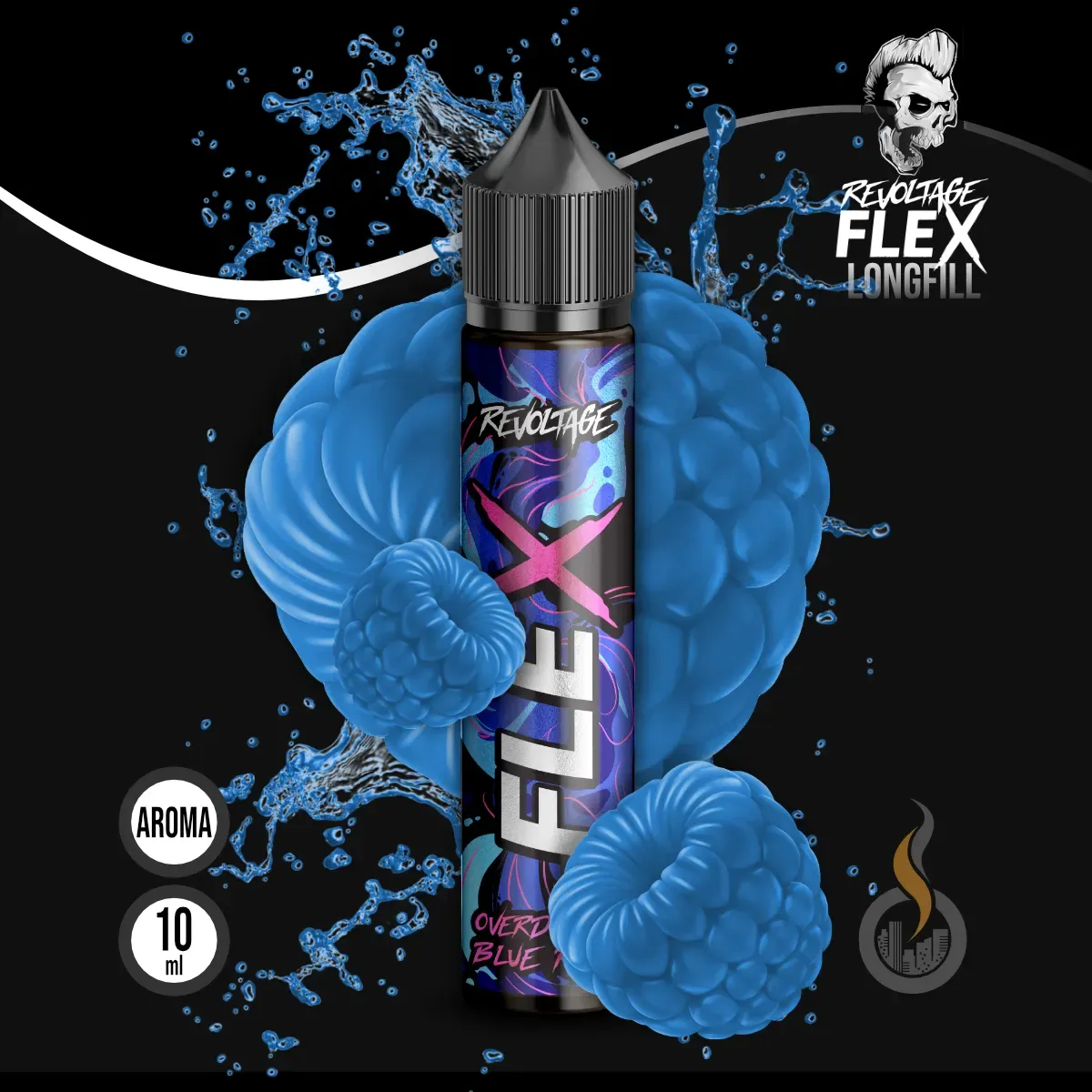 REVOLTAGE FLEX Overdosed Aroma Blue Razz - 10 ml SW18221 Bild 1