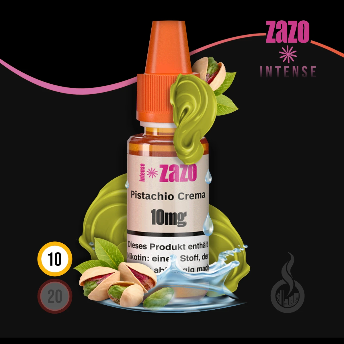 ZAZO INTENSE Pistachio Crema Nikotinsalz Liquid - 10 ml SW18471 Nikotinstärke wählen: 10 mg (NIKOTINSALZ) Bild 1