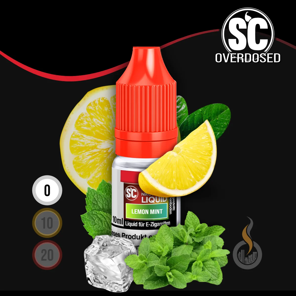 SC Red Line Lemon Mint Nikotinsalz Liquid - 10 ml SW18579 Nikotinstärke wählen: 0 mg (OHNE NIKOTIN) Bild 1