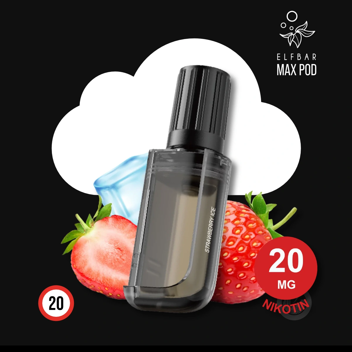 ELF BAR MAX Strawberry Ice Nachfüllbehälter Pod - 10 ml SW18519 Bild 1