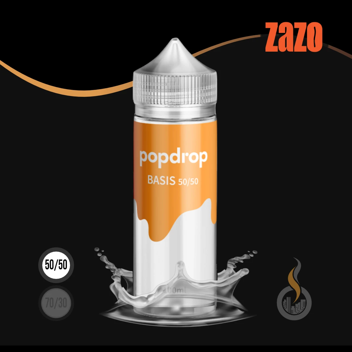ZAZO popdrop Basis (OHNE Nikotin) - 100 ml SW16473.1 Basis (GRUNDMISCHUNG) VPG 50/50 (VG/PG) Bild 1