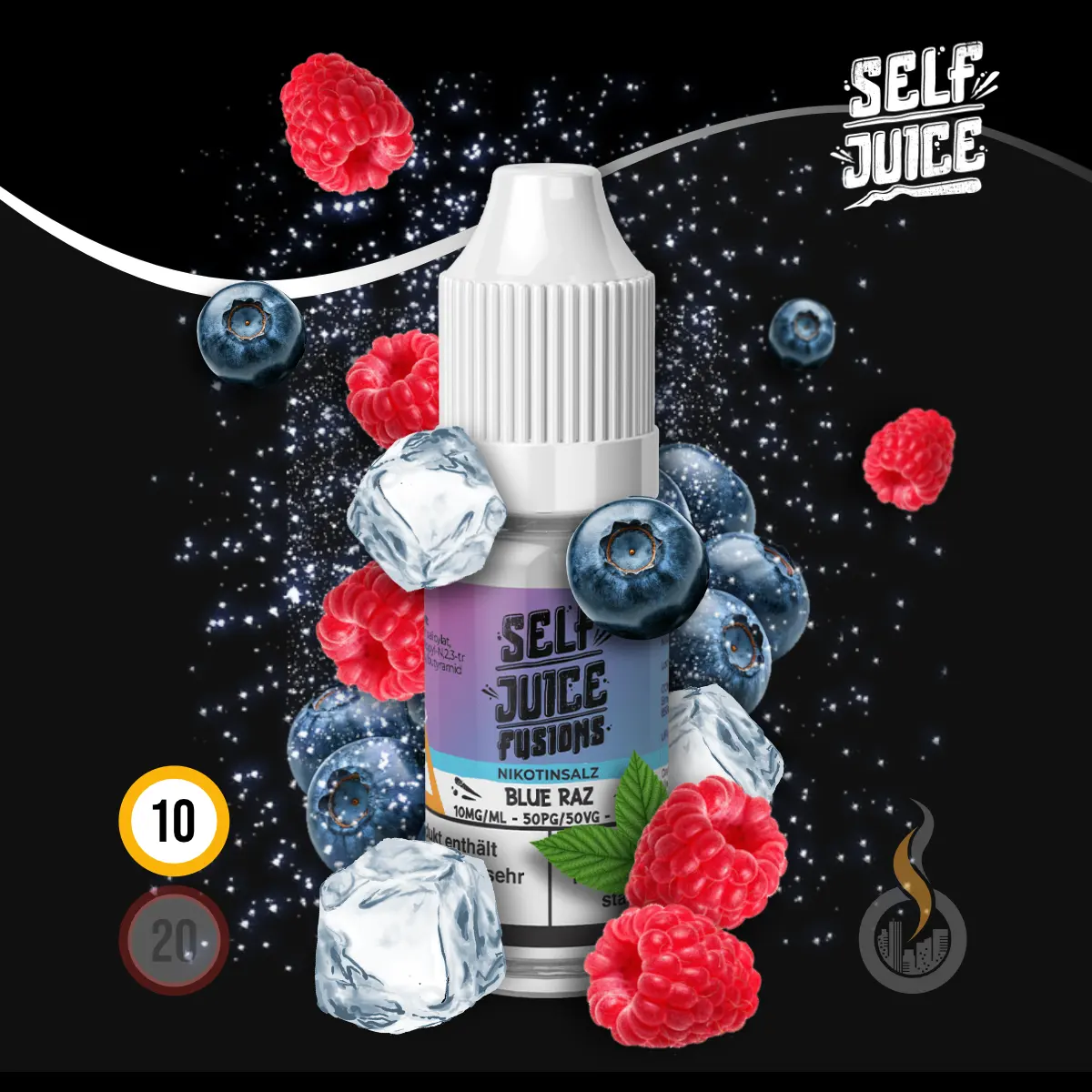 SELF JUICE Blue Raz Nikotinsalz-Liquid - 10 ml SW18407 Nikotinstärke wählen: 10 mg (NIKOTINSALZ) Bild 1