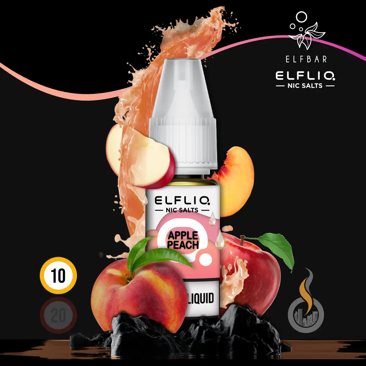 ELFLIQ by Elfbar Apple Peach Nikotinsalz Liquid - 10 ml SW17838 Nikotinstärke wählen: 10 mg (NIKOTINSALZ) Bild 1