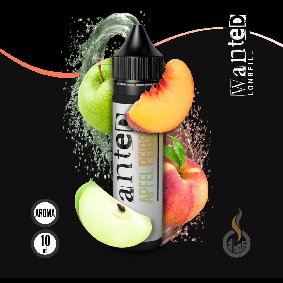 WANTED Overdosed Aroma Apfel Pfirsich - 10 ml SW18536 Bild 1