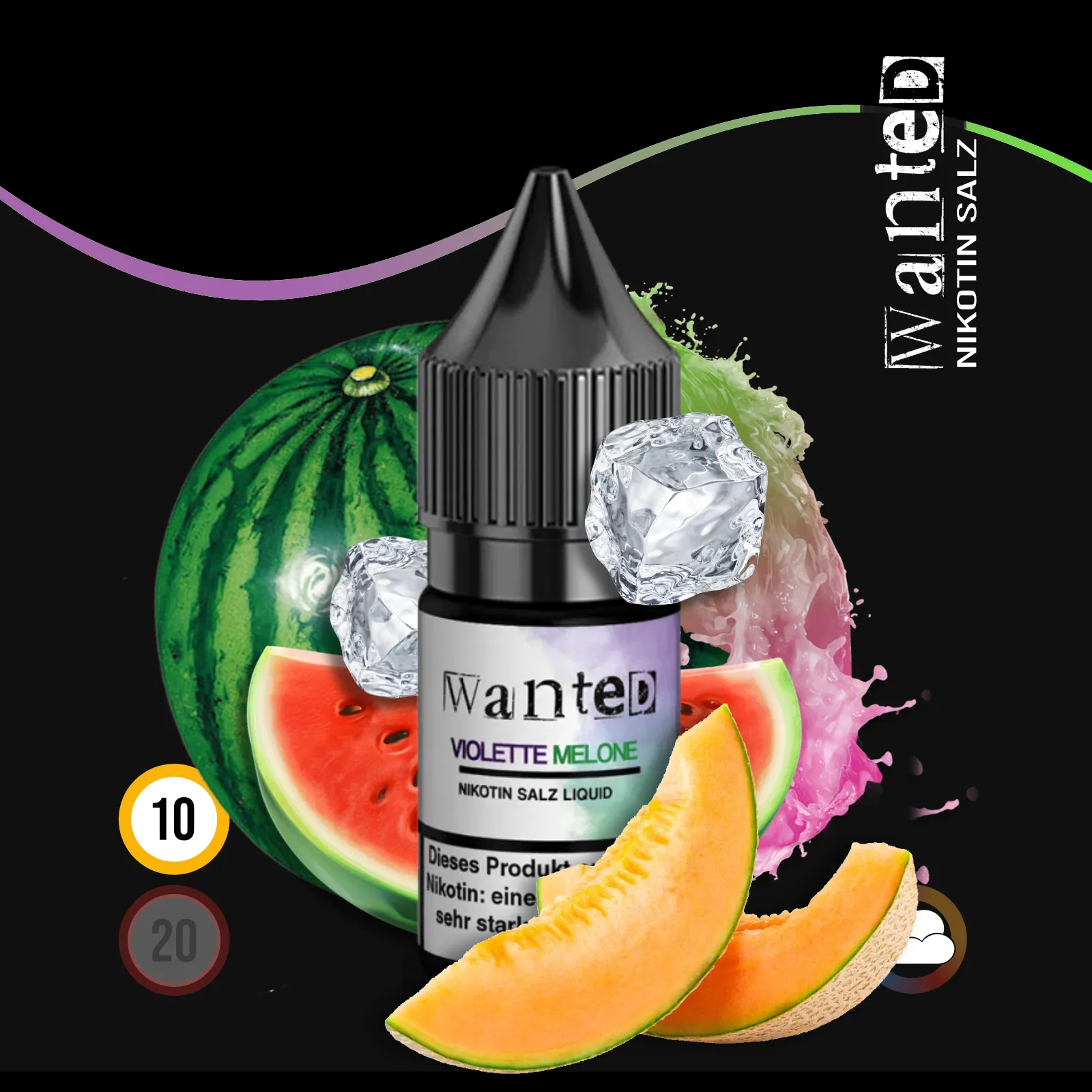 WANTED Violette Melone Nikotinsalz-Liquid Overdosed - 10 ml