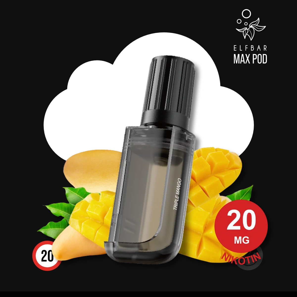 ELF BAR MAX Triple Mango Nachfüllbehälter Pod - 10 ml SW18521 Bild 1
