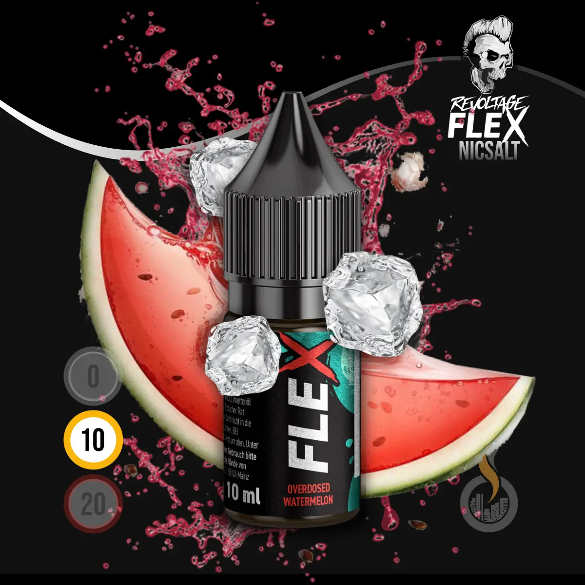 REVOLTAGE FLEX Overdosed Nikotinsalz Liquid Watermelon - 10 ml SW18289 Bild 2