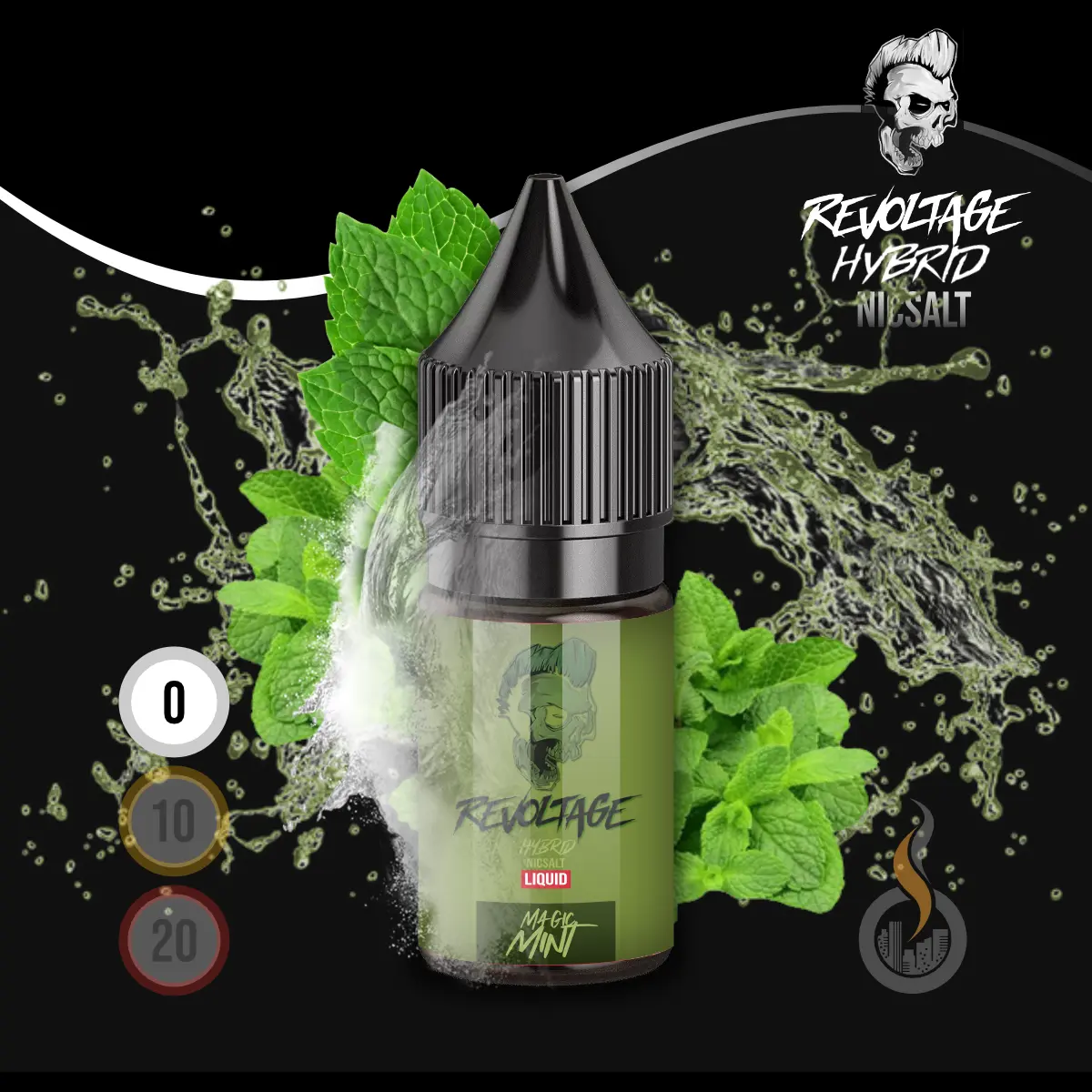 REVOLTAGE Hybrid Nikotinsalz Liquid Magic Mint - 10 ml SW18211 Nikotinstärke wählen: 0 mg (OHNE NIKOTIN) Bild 1