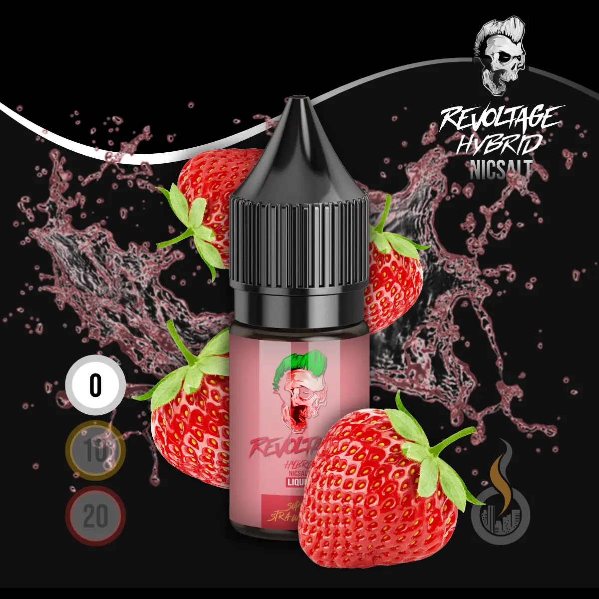 REVOLTAGE Hybrid Nikotinsalz Liquid Super Strawberry - 10 ml SW18215 Nikotinstärke wählen: 0 mg (OHNE NIKOTIN) Bild 1