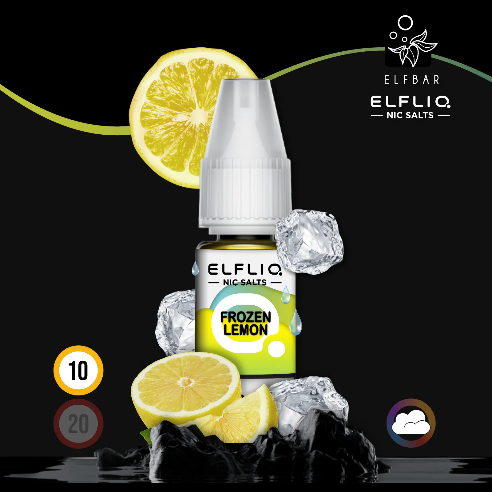 ELFLIQ by Elfbar Frozen Lemon Nikotinsalz Liquid - 10 ml