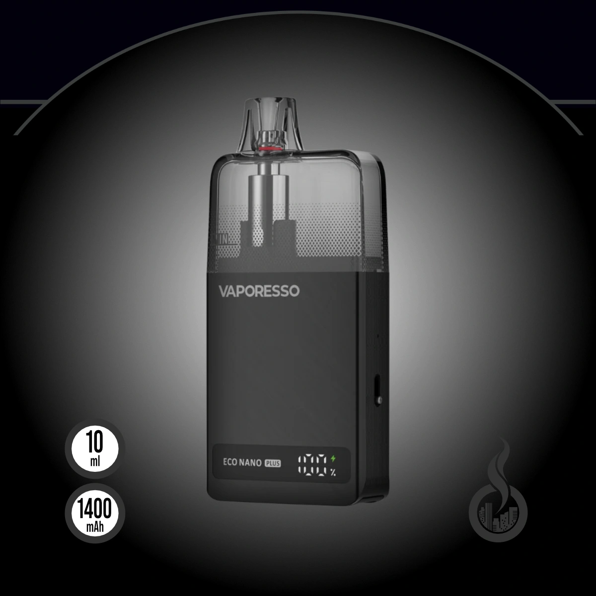 Vaporesso ECO Nano Plus Starter Kit - 1400 mAh SW18610 Farbe Schwarz Bild 2