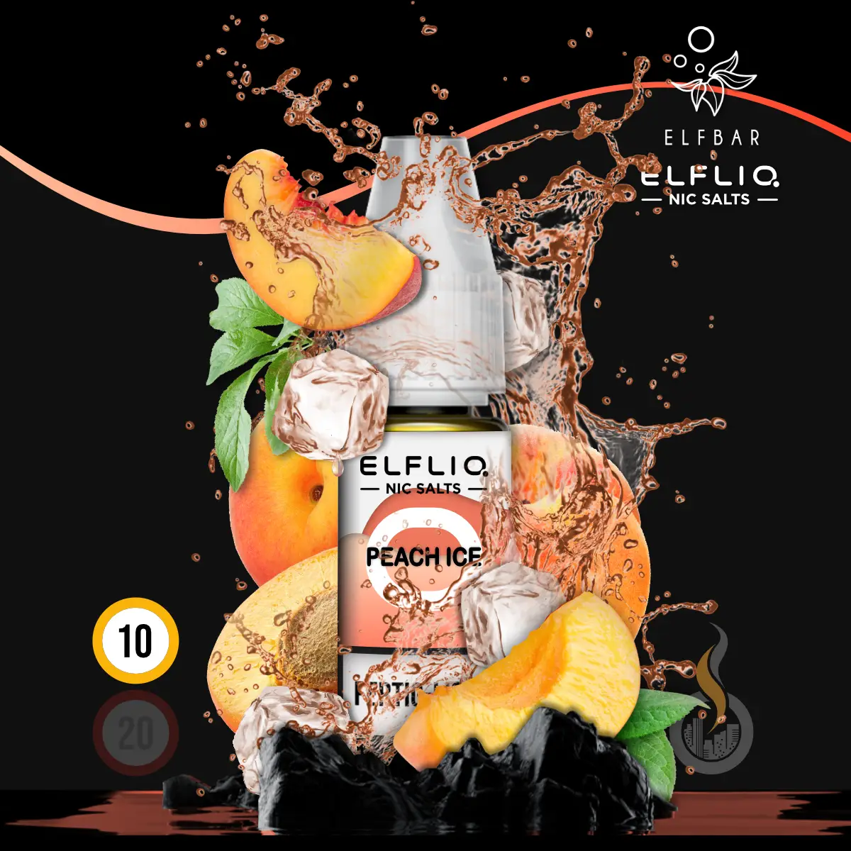 ELFLIQ by Elfbar Peach Ice Nikotinsalz Liquid - 10 ml SW17845 Nikotinstärke wählen: 10 mg (NIKOTINSALZ) Bild 1
