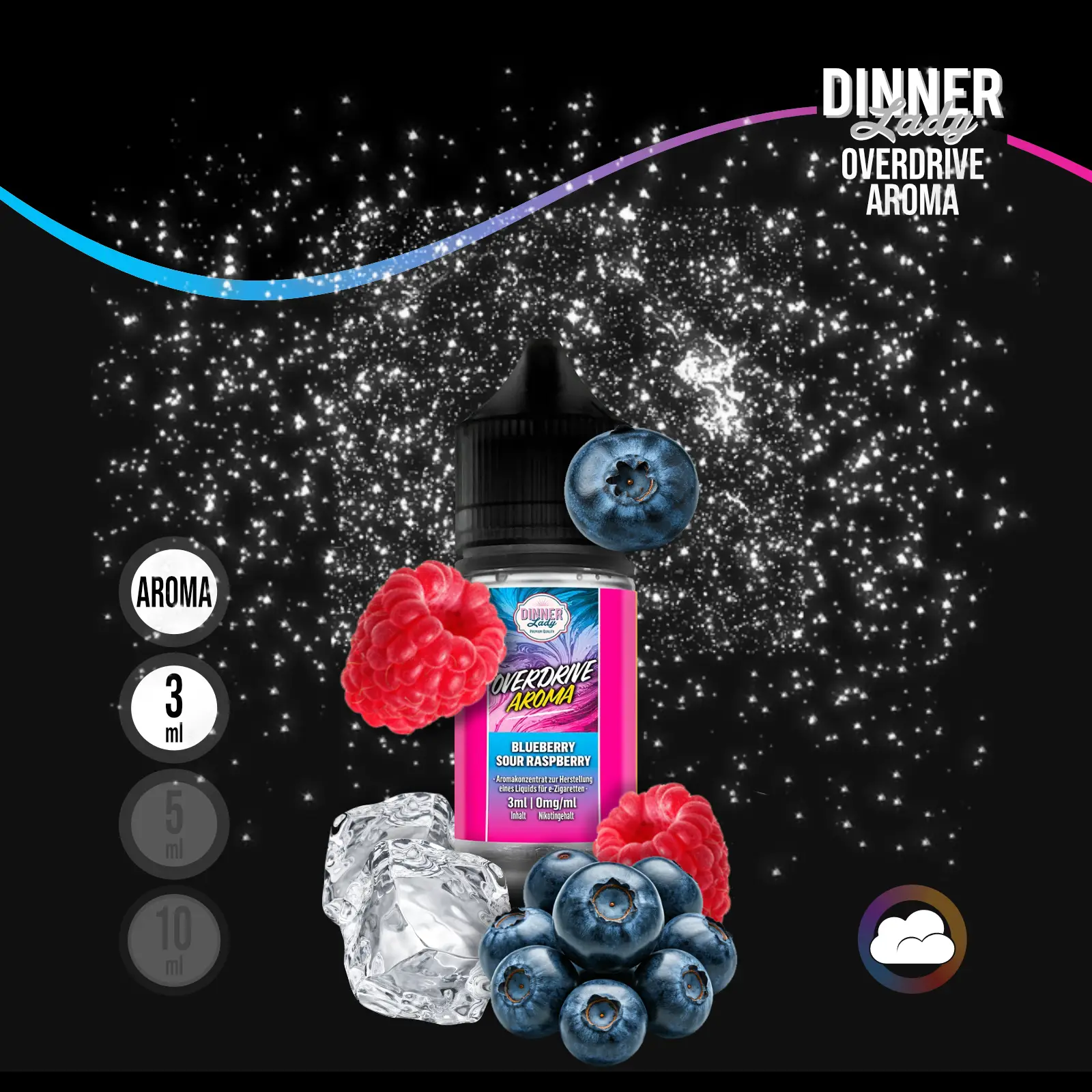 Dinner Lady Overdrive Blueberry Sour Raspberry Longfill Aroma