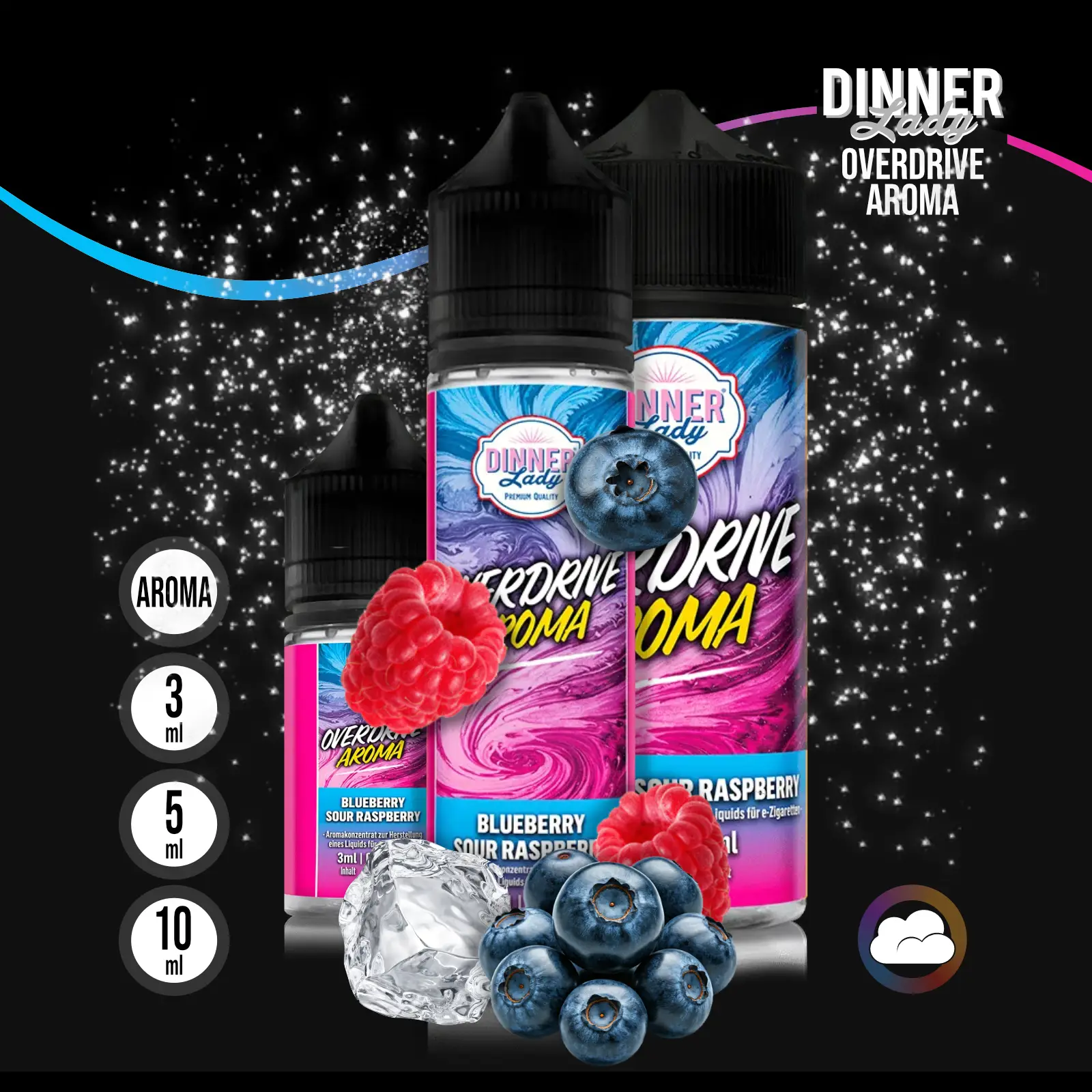 Dinner Lady Overdrive Blueberry Sour Raspberry Longfill Aroma