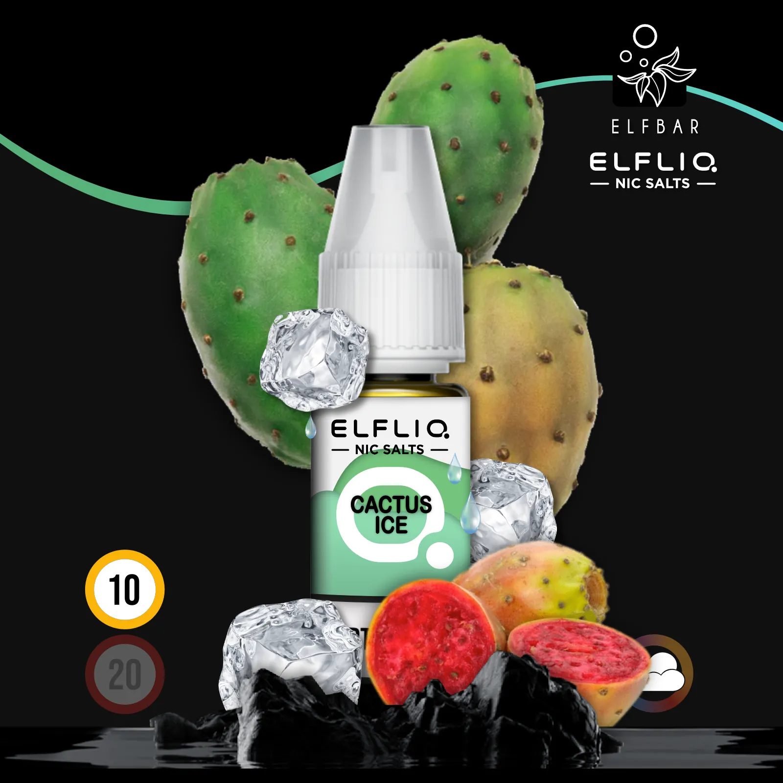 ELFLIQ by Elfbar Cactus Ice Nikotinsalz Liquid - 10 ml