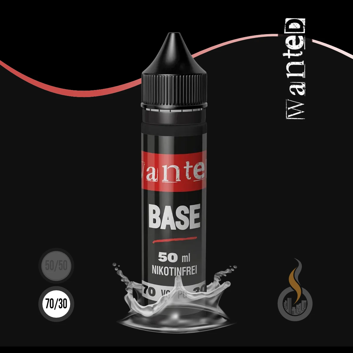 WANTED Liquid Base (OHNE Nikotin) - 50 ml SW18121 Basis (GRUNDMISCHUNG) VPG 70/30 (VG/PG) Bild 1