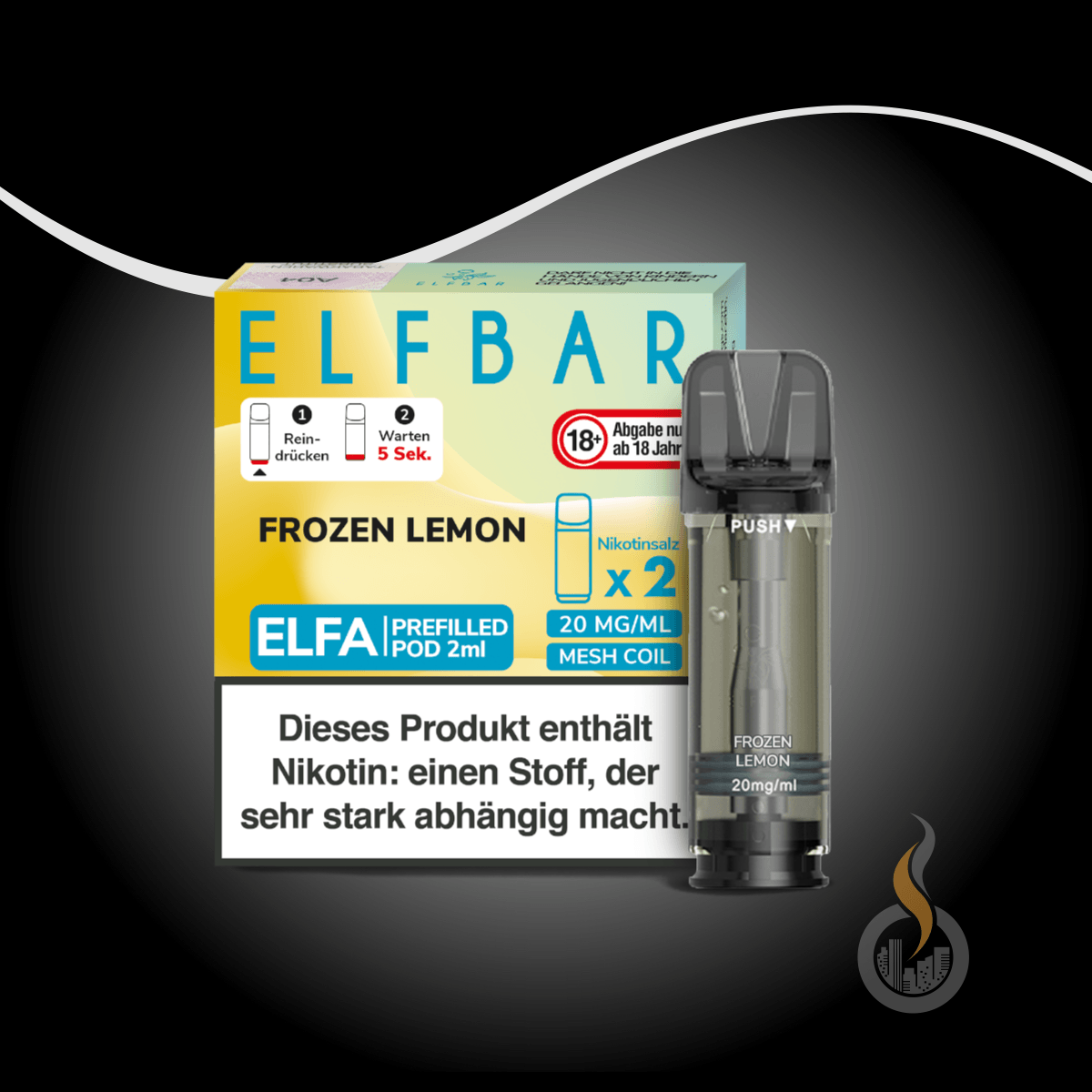 2x ELF BAR ELFA CP Prefilled Pod Frozen Lemon - 20 mg