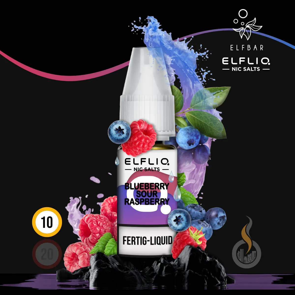 ELFLIQ by Elfbar Blueberry Sour Raspberry Nikotinsalz Liquid - 10 ml SW17840 Nikotinstärke wählen: 10 mg (NIKOTINSALZ) Bild 1
