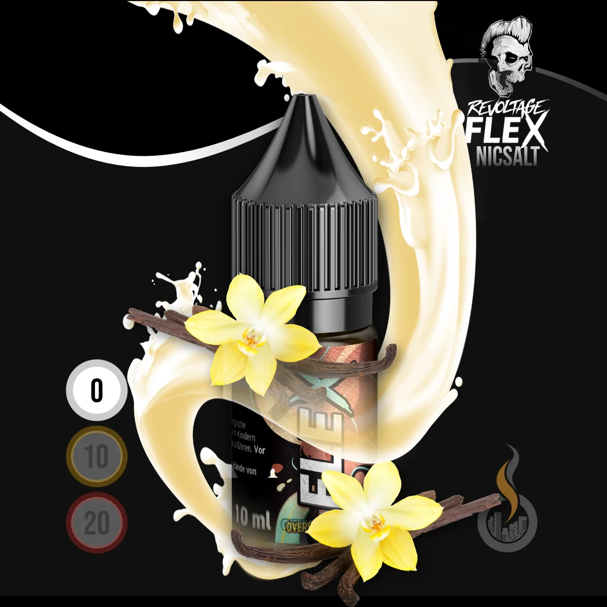 REVOLTAGE FLEX Overdosed Nikotinsalz Liquid Vanilla - 10 ml SW18240 Nikotinstärke wählen: 0 mg (OHNE NIKOTIN) Bild 1