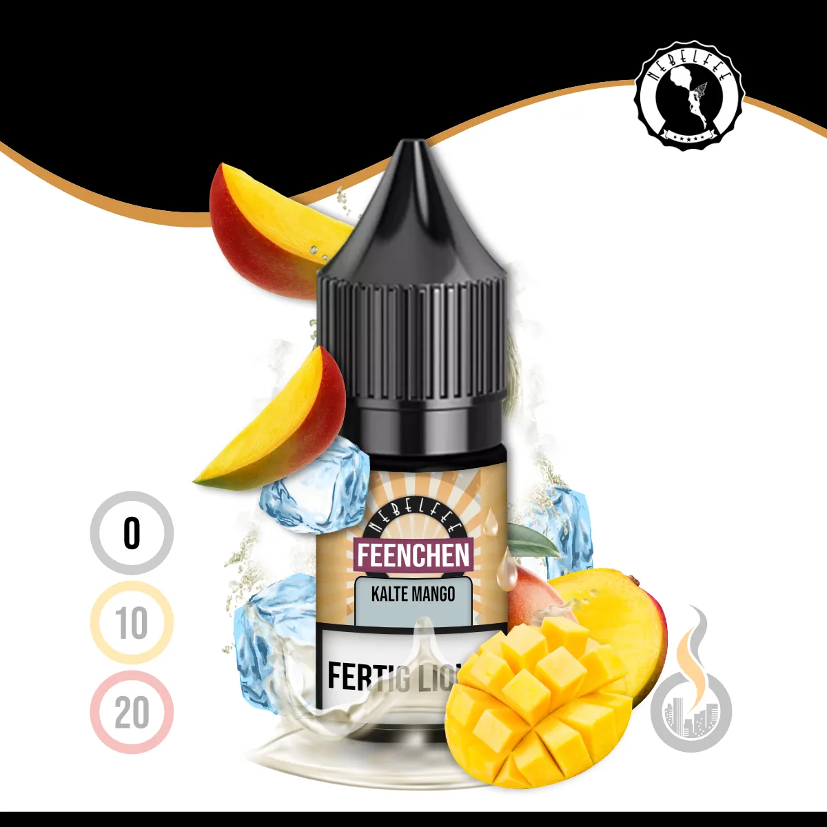 Nebelfee Kalte Mango Feenchen Liquid - 10 ml SW17815 Nikotinstärke wählen: 0 mg (OHNE NIKOTIN) Bild 1
