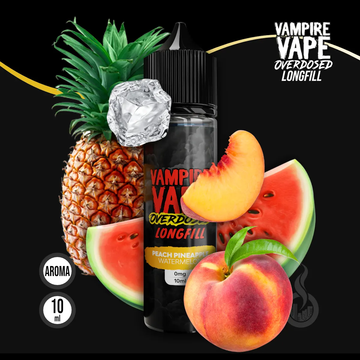VAMPIRE VAPE Overdosed Pineapple Peach Watermelon Aroma - 10 ml SW18559 Bild 1