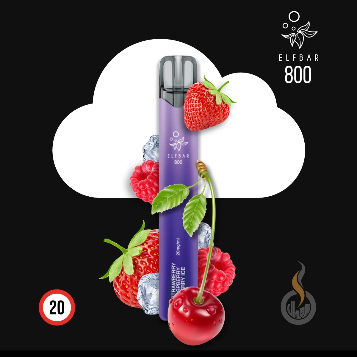 ELF BAR 800 Strawberry Raspberry Cherry Ice SW18456 Bild 1
