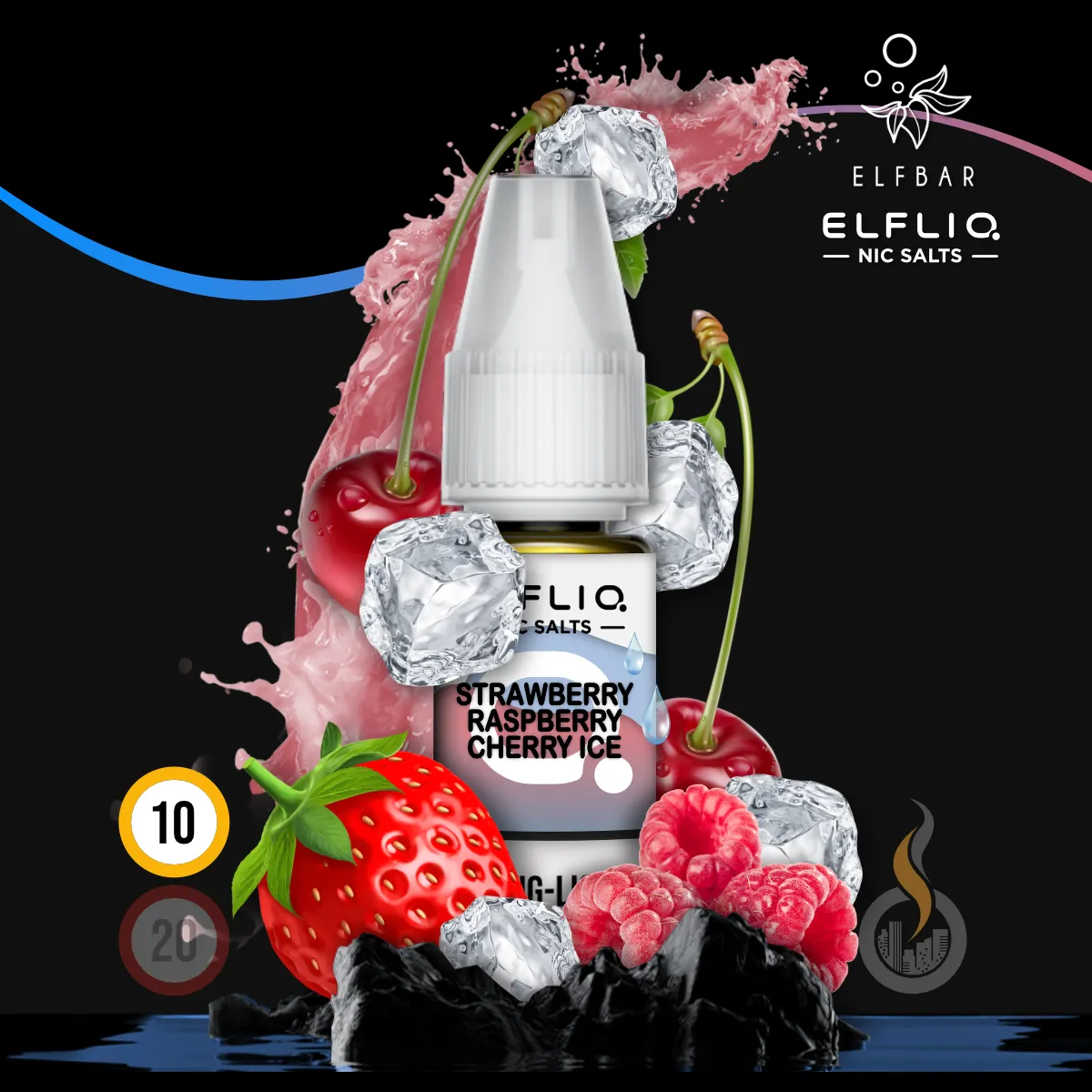 ELFLIQ by Elfbar Strawberry Raspberry Cherry Ice Nikotinsalz Liquid - 10 ml SW18250 Nikotinstärke wählen: 10 mg (NIKOTINSALZ) Bild 1