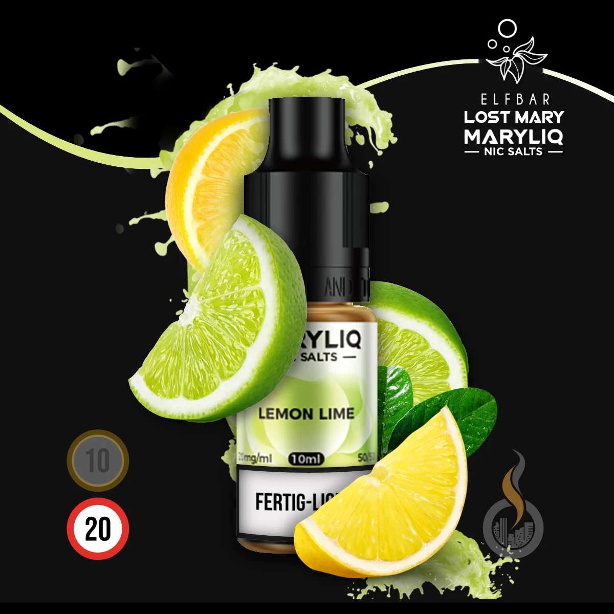 MARYLIQ by Lost Mary Nikotinsalz Liquid Lemon Lime - 10 ml SW18185 Nikotinstärke wählen: 20 mg ( NIKOTINSALZ ) Bild 1