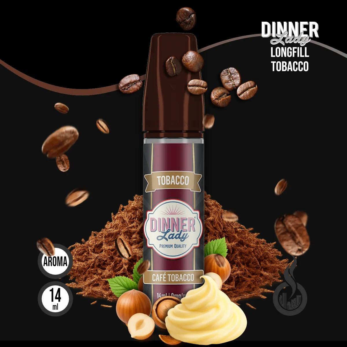 DINNER LADY TOBACCO Cafe Tobacco Aroma - 14 ml SW16668 Bild 1
