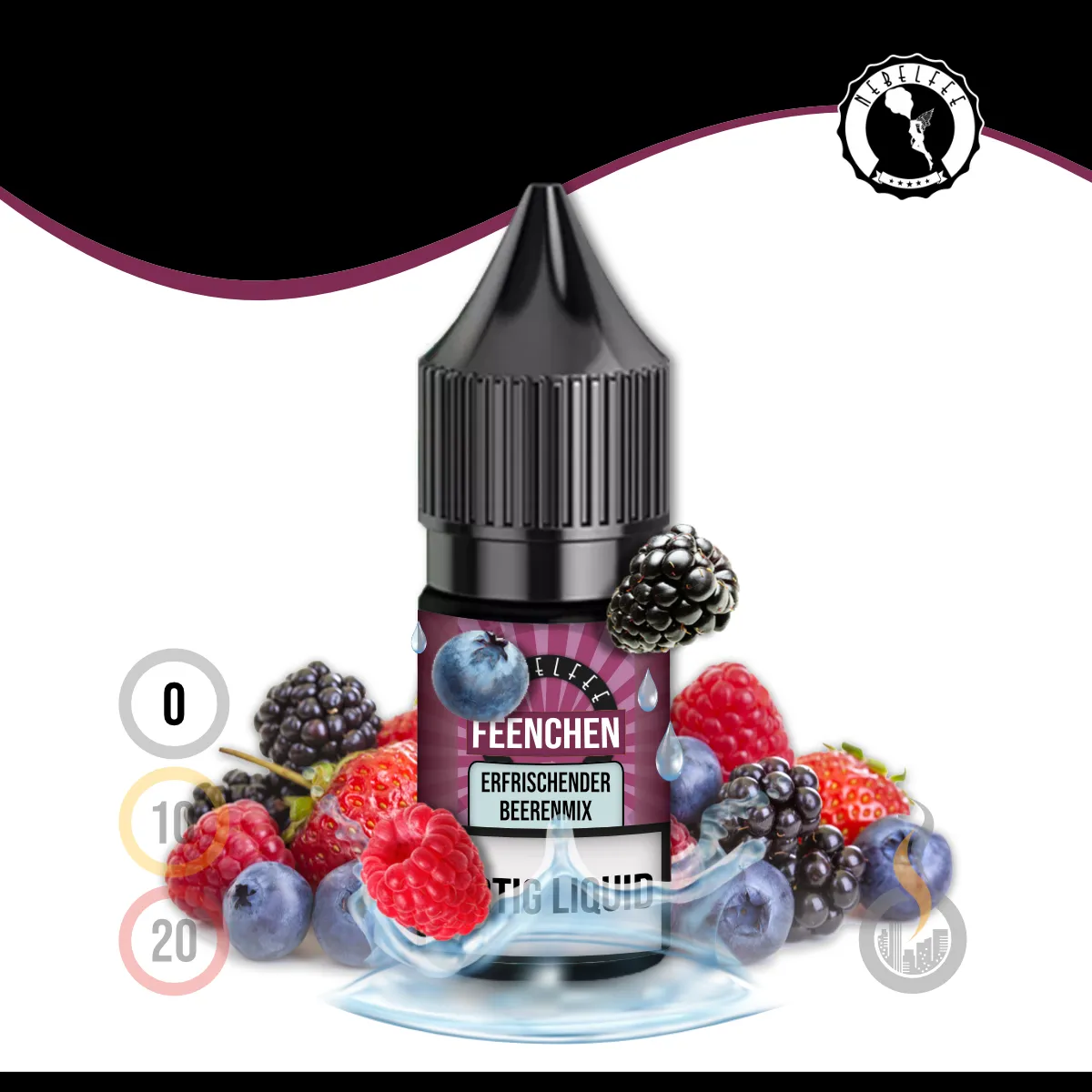 Nebelfee Erfrischender Beerenmix Feenchen Liquid - 10 ml SW17811 Nikotinstärke wählen: 0 mg (OHNE NIKOTIN) Bild 1