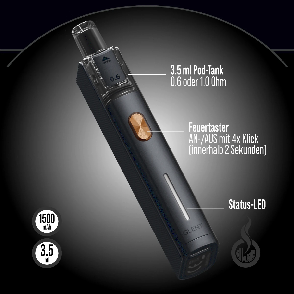 Justfog Glent Pod Starter Kit SW18258 Bild 9