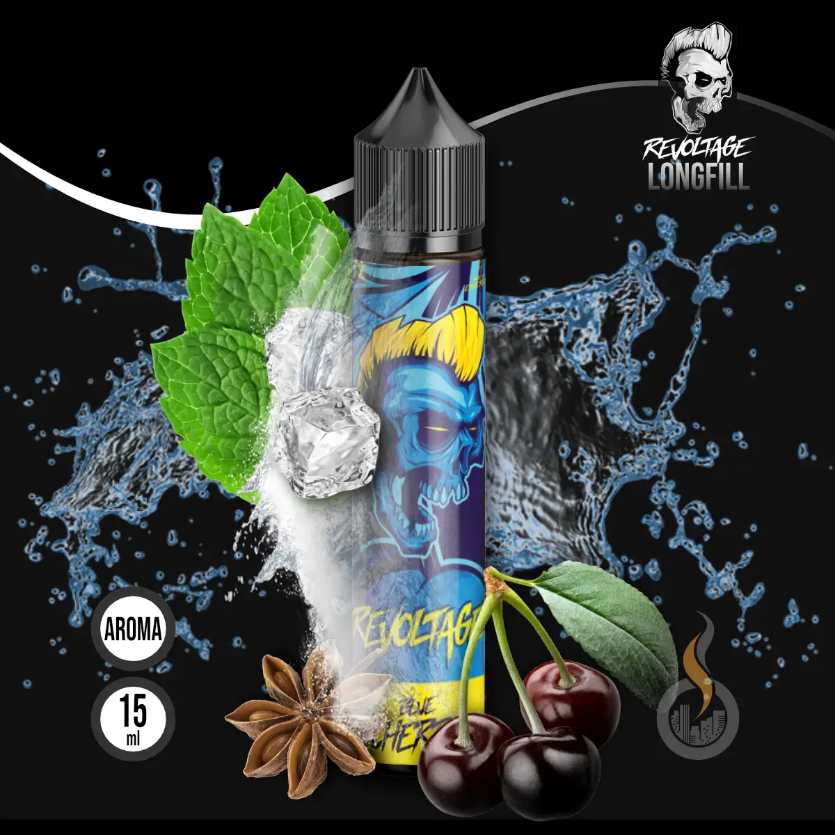 REVOLTAGE Longfill Aroma Blue Cherry - 15 ml SW18198 Bild 1