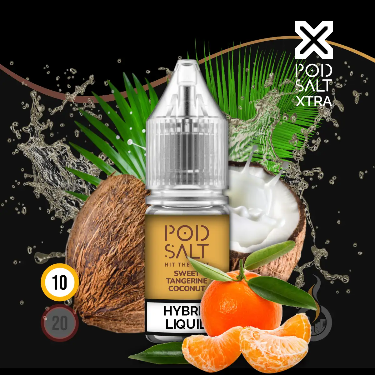 POD SALT XTRA Sweet Tangerine Coconut Liquid - 10 ml SW17934 Nikotinstärke wählen: 10 mg (NIKOTINSALZ) Bild 1